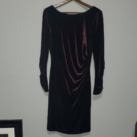 Vince Camuto Dress Womens Size 14 Elegant Velvet / Velour Type Shimmering Purple - Picture 1 of 15